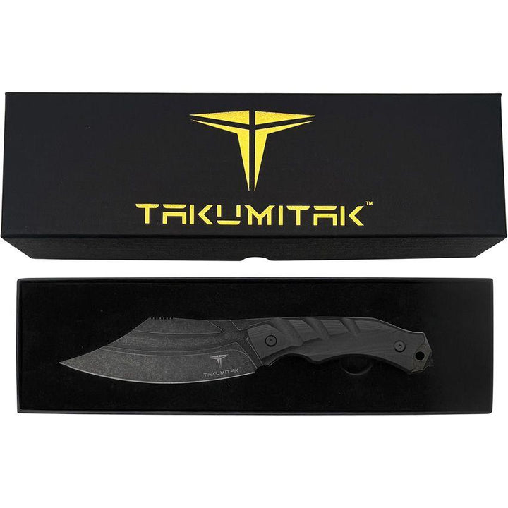 Takumitak Alert Fixed Blade Blackout G10 Stonewash D2 - Knives.mx