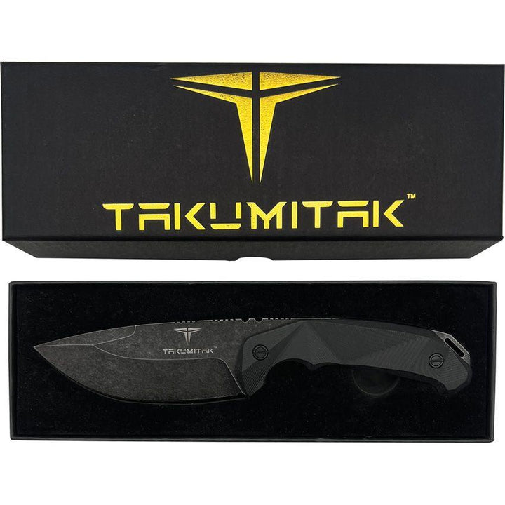 Takumitak Companion Fixed Blade Blackout G10 Stonewash D2 - Knives.mx