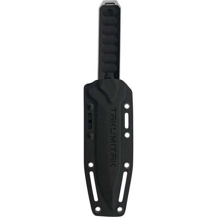 Takumitak Escort Fixed Blade Black G10 Serrated D2 - Knives.mx