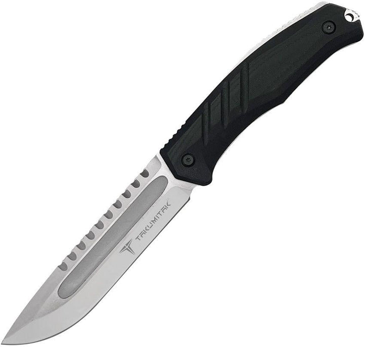 Takumitak Exit Point Fixed Blade Black G10 Satin D2 - Knives.mx