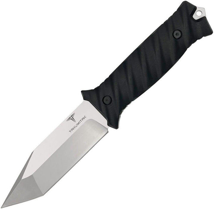 Takumitak Fulcrum Fixed Blade Black G10 Satin Tanto D2 - Knives.mx