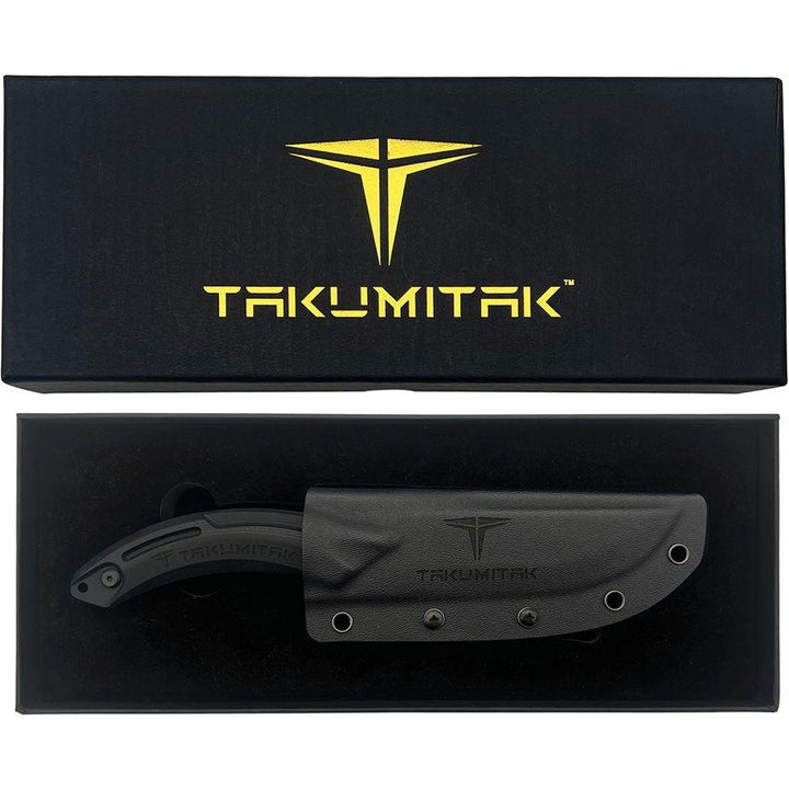 Takumitak Hunter Fixed Blade Black G10 Satin D2 - Knives.mx