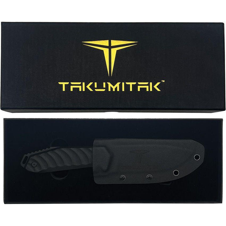 Takumitak Takumi Fixed Blade Black G10 Satin D2 - Knives.mx