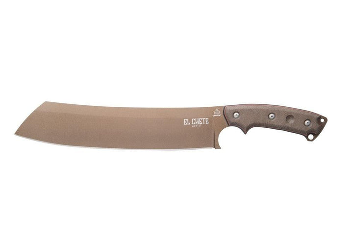 TOPS Knives El Chete Green/Black Canvas Micarta Midnight Bronze 1095 - Knives.mx