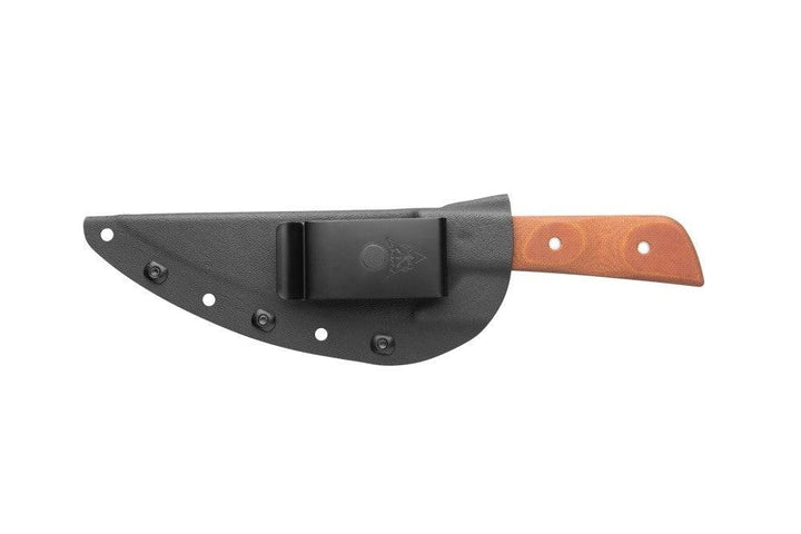 TOPS Knives Frog Market Special Tan Canvas Micarta Tungsten Cerakote 1095HC - Knives.mx