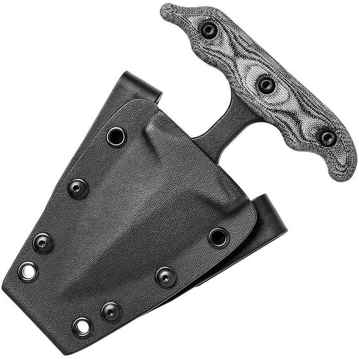 TOPS Knives I-Stick Push Dagger Black Canvas Micarta Traction Coating 1075HC - Knives.mx