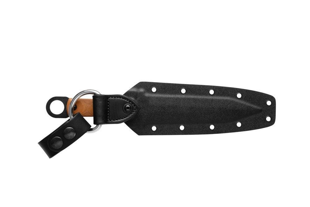 TOPS Knives Modern Gladius Tan Canvas Micarta Black Traction Coating 1095HC - Knives.mx