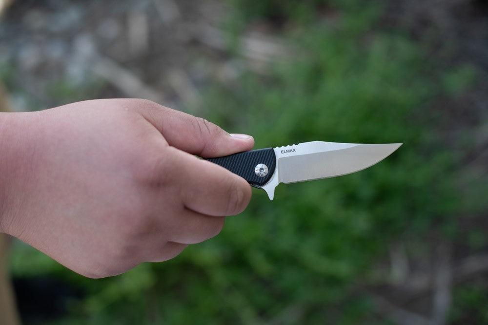 TOPS Knives MSF Folder Black G10 Satin Elmax - Knives.mx