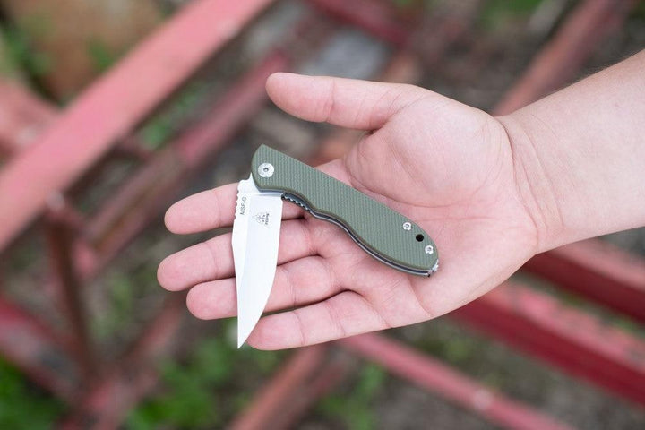 TOPS Knives MSF Folder Green G10 Satin Elmax - Knives.mx
