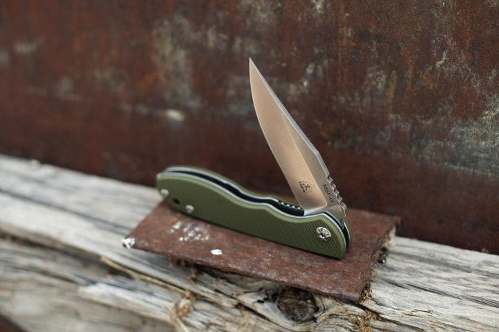 TOPS Knives MSF Folder Green G10 Satin Elmax - Knives.mx