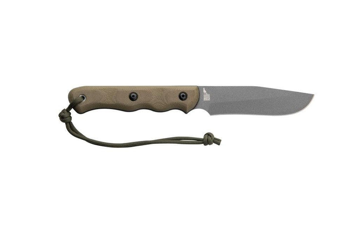 TOPS Knives Spirit Hunter X3 Green/Black Canvas Micarta Tungsten Cerakote 1095 - Knives.mx