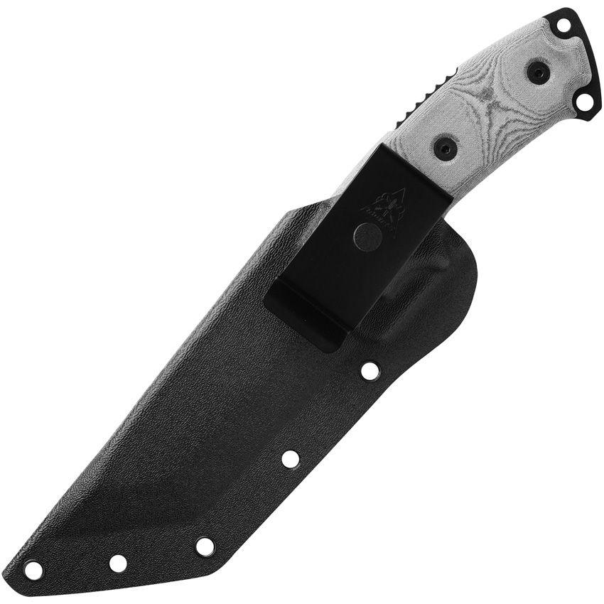 TOPS Knives Steel Eagle Hunter Point Black Micarta Coated Sawback 1095HC - Knives.mx