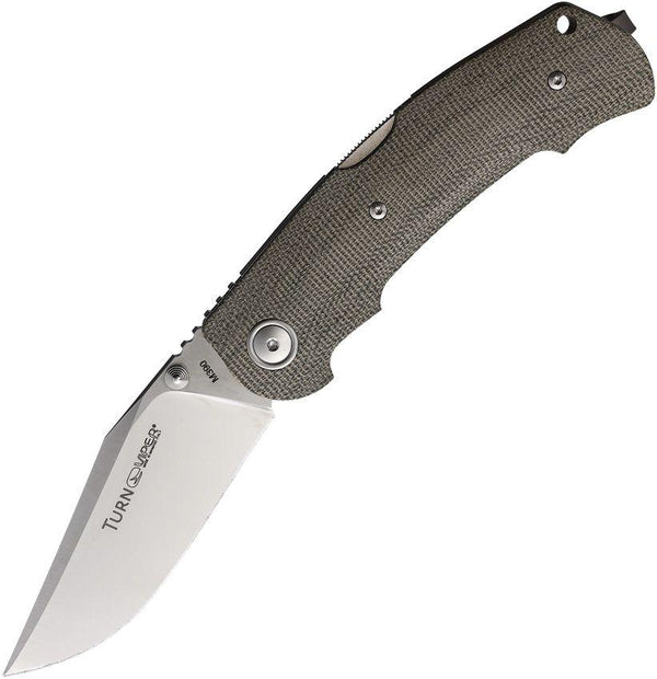 Viper Turn Essential Lockback Green Canvas Micarta Satin Bohler M390 - Knives.mx