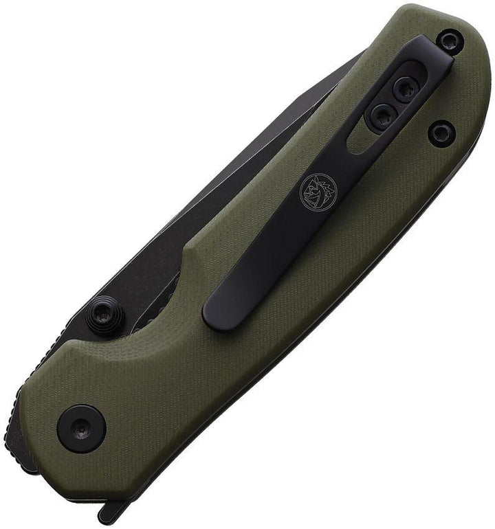 Vosteed Chipmunk Linerlock Green G10 Black Stonewash 14C28N Sandvik - Knives.mx