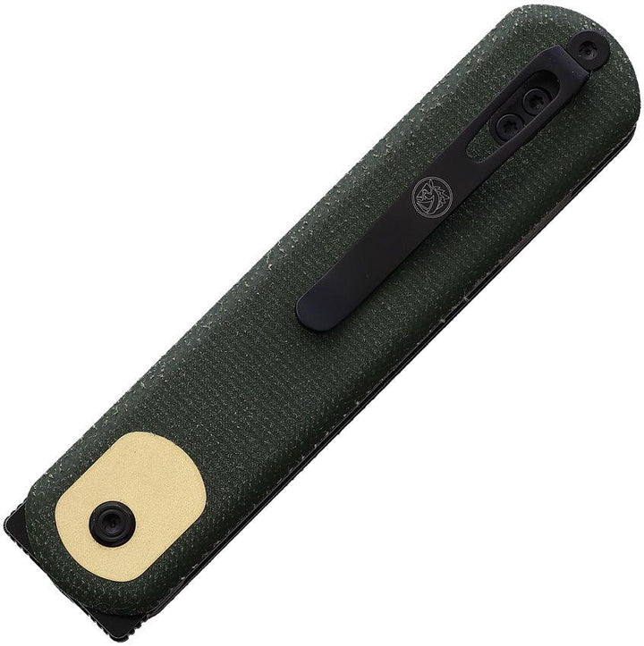 Vosteed Corgi Trek Lock Green Micarta Black Stonewash 14C28N Sandvik - Knives.mx