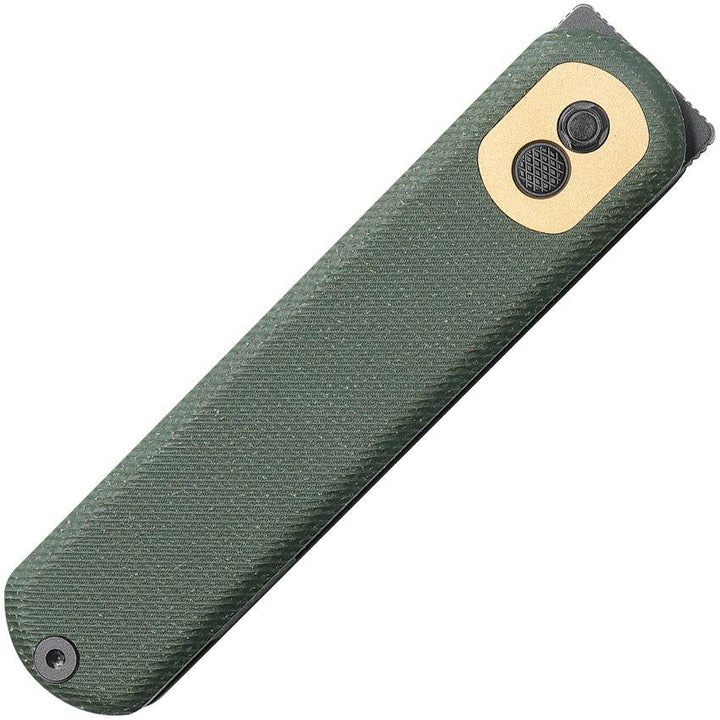 Vosteed Corgi Trek Lock Green Micarta Black Stonewash 14C28N Sandvik - Knives.mx