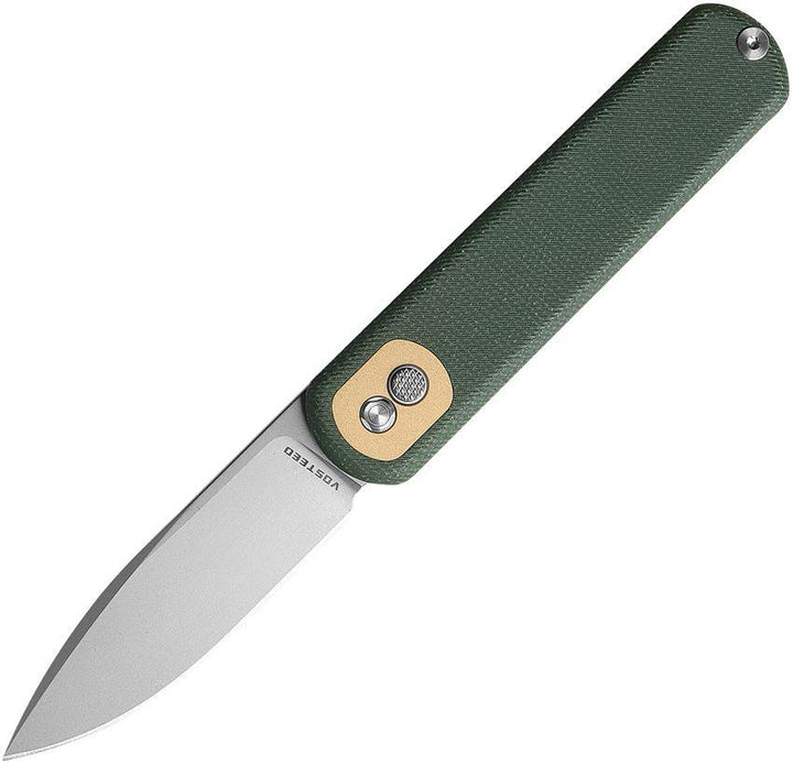 Vosteed Corgi Trek Lock Green Micarta Stonewash 14C28N Sandvik - Knives.mx