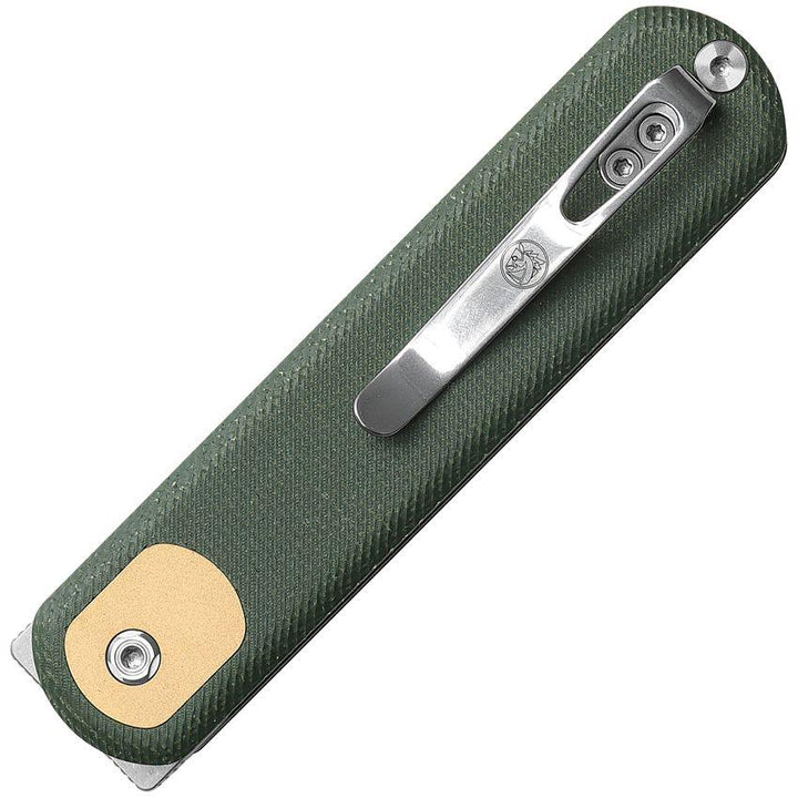 Vosteed Corgi Trek Lock Green Micarta Stonewash 14C28N Sandvik - Knives.mx