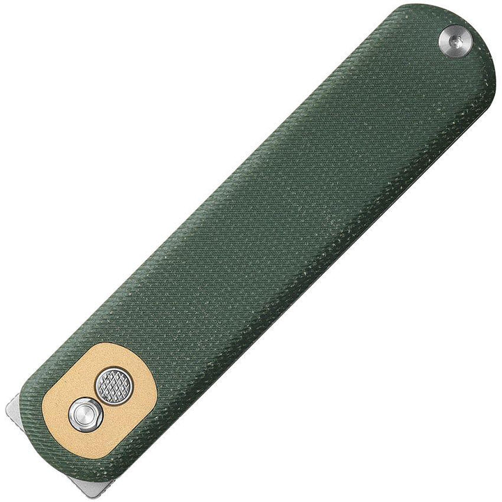 Vosteed Corgi Trek Lock Green Micarta Stonewash 14C28N Sandvik - Knives.mx