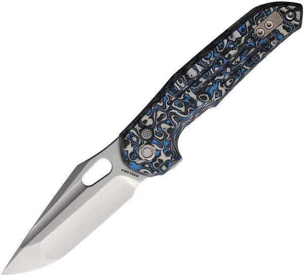 Vosteed Thunderbird Trek Lock Blue CF Satin Bohler M390 - Knives.mx