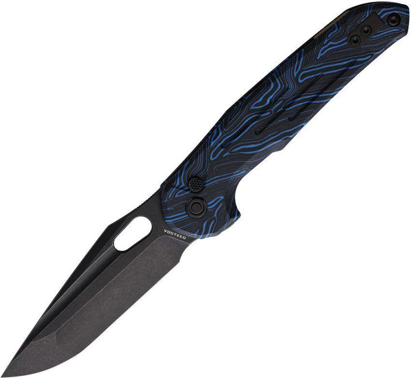 Vosteed Thunderbird Trek Lock Blue/Black G10 Black Stonewash Bohler M390 - Knives.mx