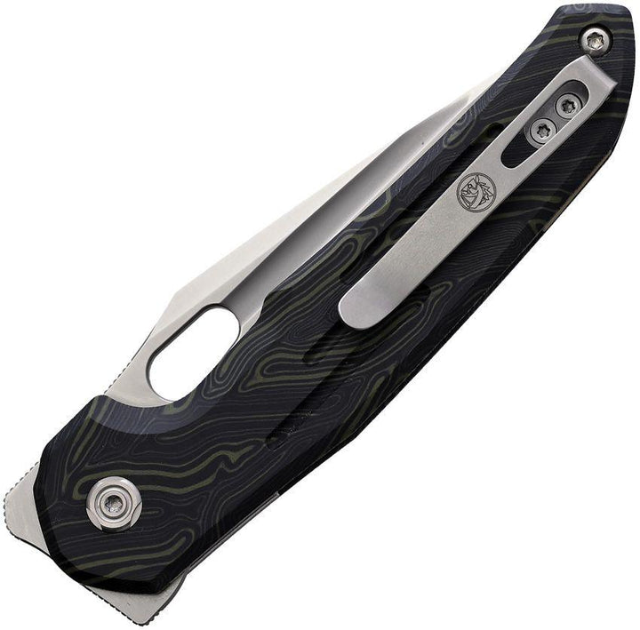 Vosteed Thunderbird Trek Lock Green G10 Satin Bohler M390 - Knives.mx