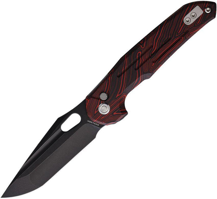 Vosteed Thunderbird Trek Lock Red/Black G10 Black Stonewash Bohler M390 - Knives.mx