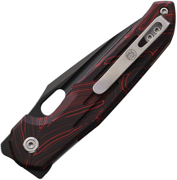 Vosteed Thunderbird Trek Lock Red/Black G10 Black Stonewash Bohler M390 - Knives.mx