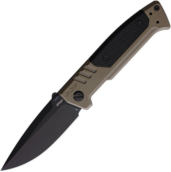 Walther PDP Folding Knife Flat Dark Earth G10 Black Spearpoint D2 - Knives.mx