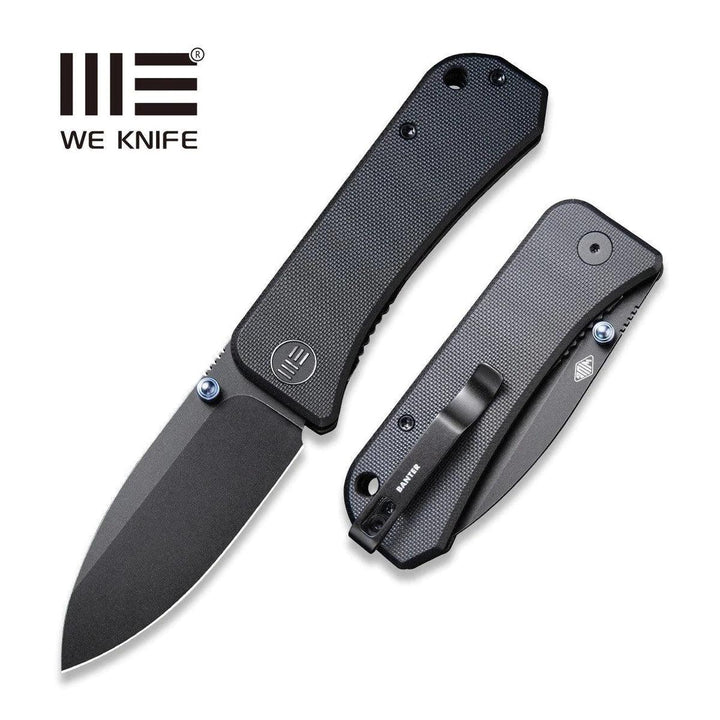 We Knife Banter Linerlock Blackout G10 Stonewash CPM S35VN - Knives.mx