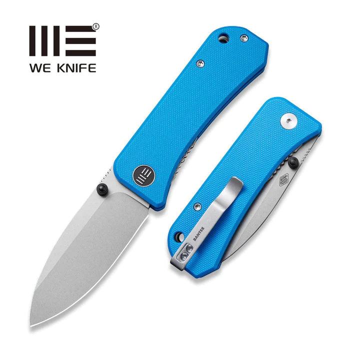 We Knife Banter Linerlock Blue G10 Stonewash CPM S35VN - Knives.mx