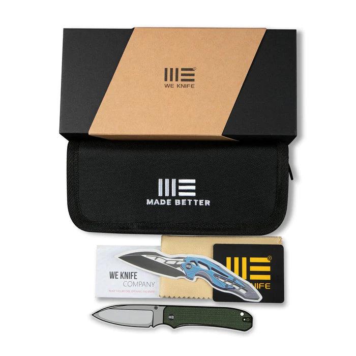 We Knife Co Ltd Big Banter Natural Jade G10 Black Stonewash Drop Point CPM-20CV - Knives.mx