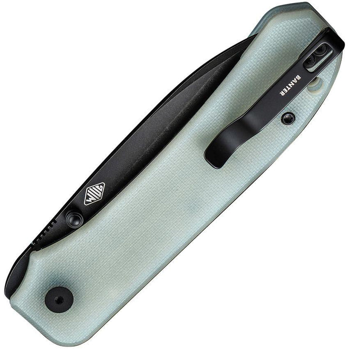We Knife Co Ltd Big Banter Natural Jade G10 Black Stonewash Drop Point CPM-20CV - Knives.mx