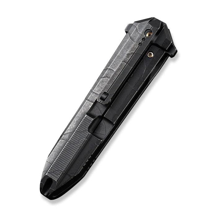 We Knife Co Ltd Diatomic 6AL4V Titanium Etching Pattern Black Stonewashed CPM 20CV - Knives.mx