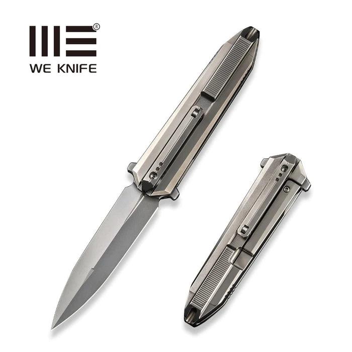 We Knife Co Ltd Diatomic Polished 6AL4V Titanium Polished Bead Blasted Dagger CPM 20CV - Knives.mx