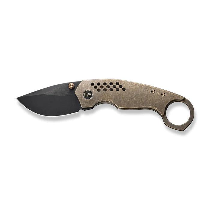 We Knife Co Ltd Envisage Bronze SW 6AL4V Titanium Black Stonewash Drop Point CPM 20CV - Knives.mx