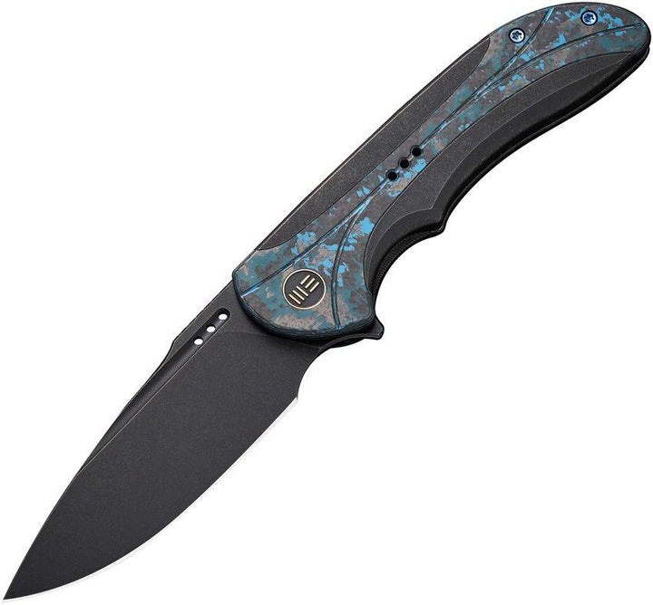 We Knife Co Ltd Equivik Framelock Black Stonewash Titanium w Arctic Storm Ti Inlay CPM-20CV - Knives.mx