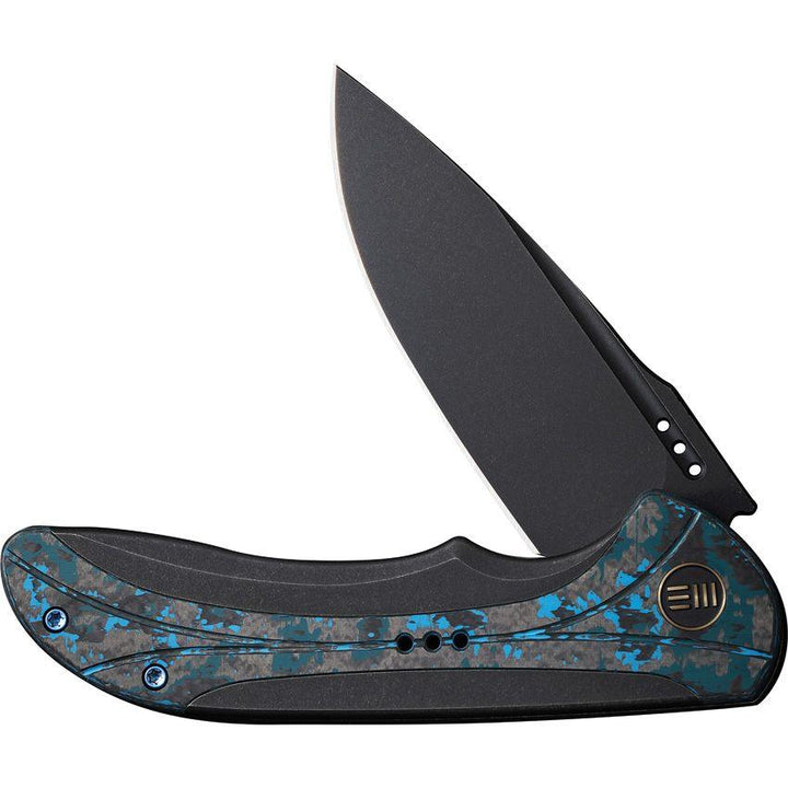We Knife Co Ltd Equivik Framelock Black Stonewash Titanium w Arctic Storm Ti Inlay CPM-20CV - Knives.mx