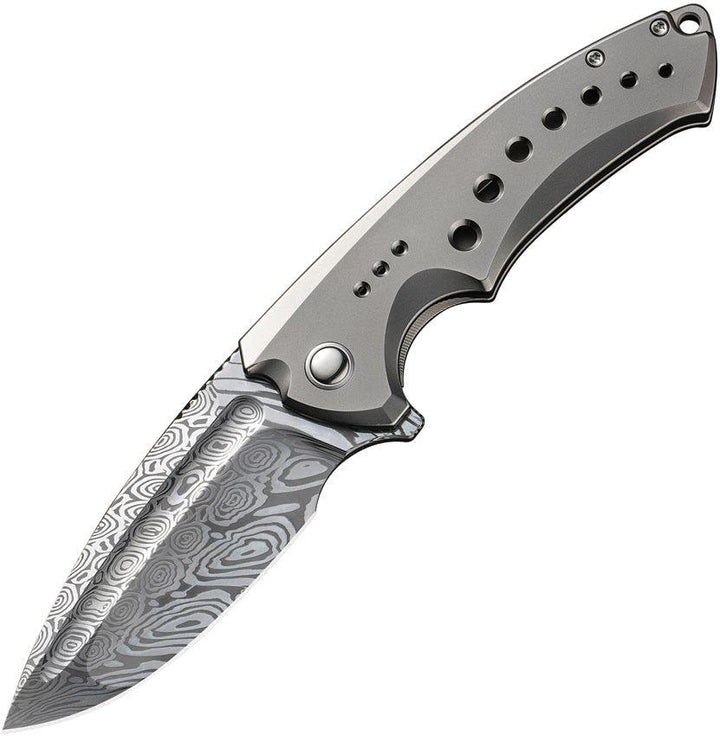 We Knife Co Ltd Nexusia Framelock 6AL4V Titanium Damasteel (Heimskringla) LImited Edition - Knives.mx