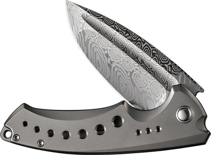 We Knife Co Ltd Nexusia Framelock 6AL4V Titanium Damasteel (Heimskringla) LImited Edition - Knives.mx