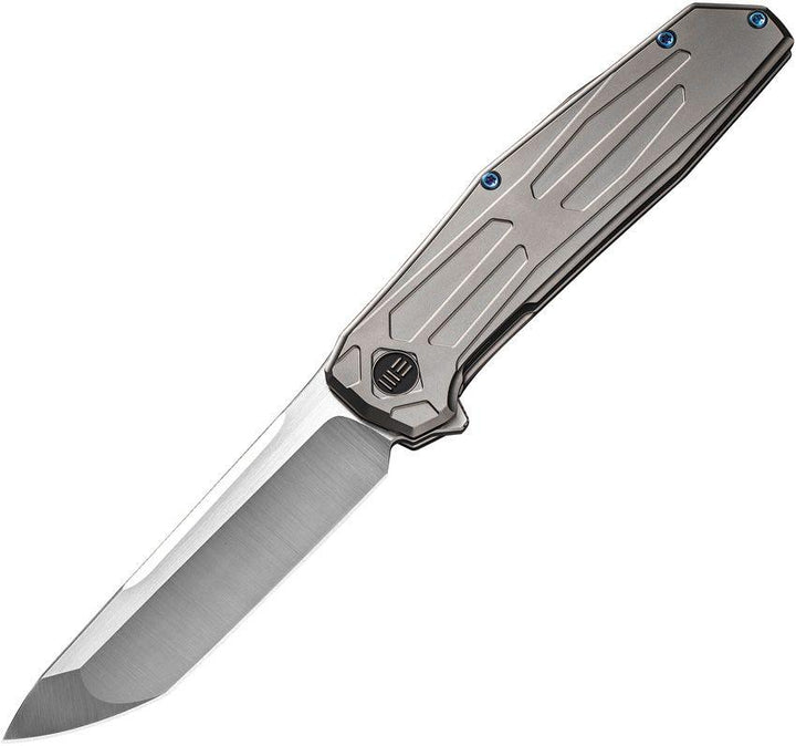 We Knife Co Ltd Shadowfire Framelock Gray Titanium Satin Tanto CPM-20CV - Knives.mx