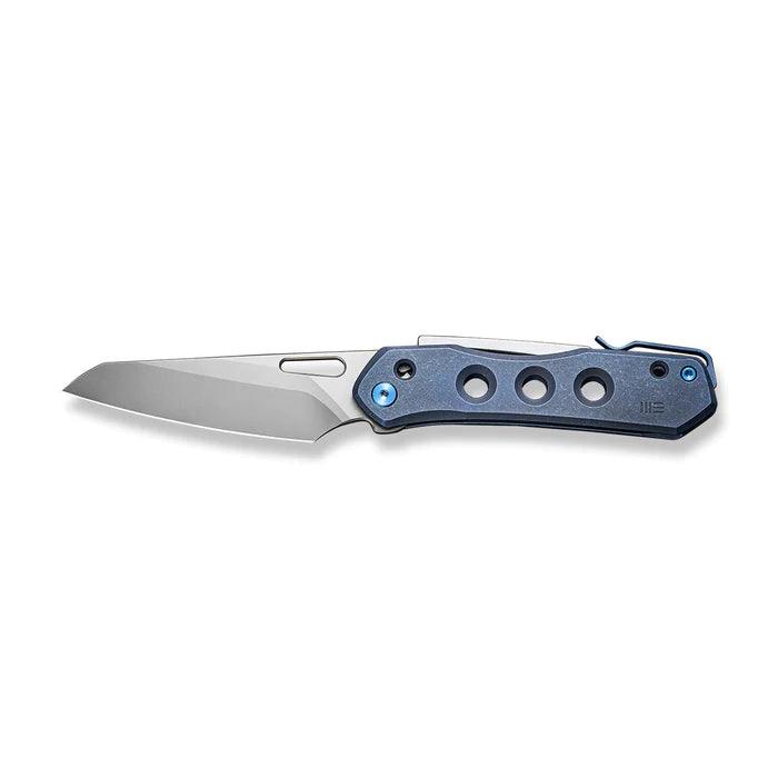 We Knife Co Ltd Vision R Superlock Blue 6AL4V Titanium Silver Bead Blasted Reverse Tanto CPM 20CV - Knives.mx