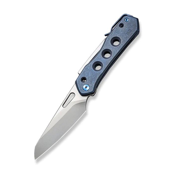 We Knife Co Ltd Vision R Superlock Blue 6AL4V Titanium Silver Bead Blasted Reverse Tanto CPM 20CV - Knives.mx