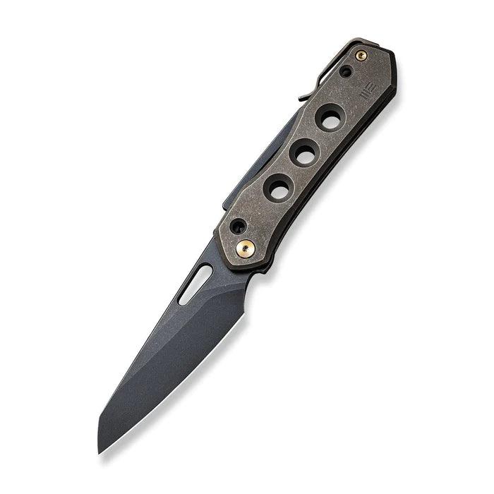 We Knife Co Ltd Vision R Superlock Bronze 6AL4V Titanium Black Stonewashed Reverse Tanto CPM 20CV - Knives.mx