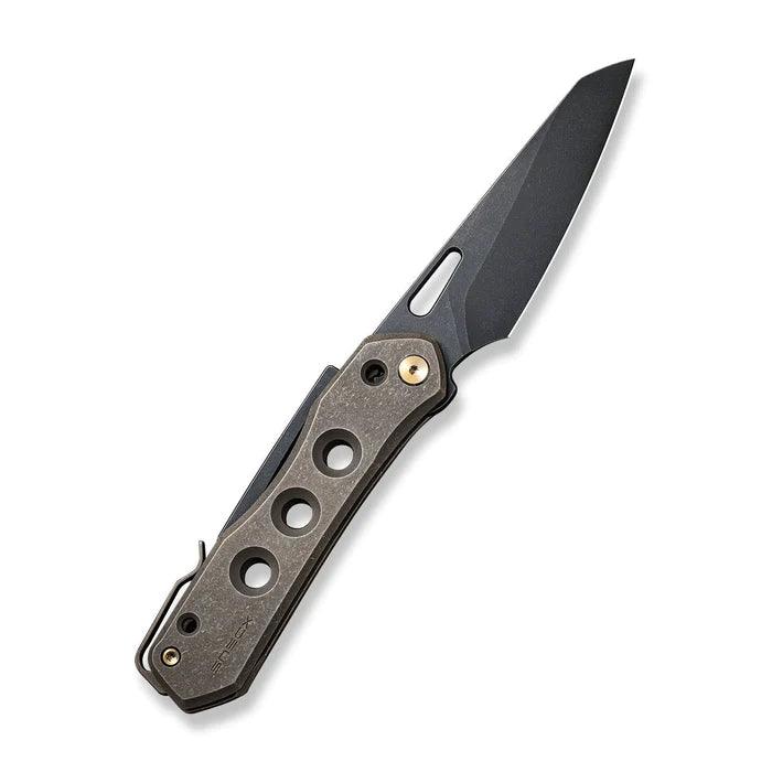 We Knife Co Ltd Vision R Superlock Bronze 6AL4V Titanium Black Stonewashed Reverse Tanto CPM 20CV - Knives.mx