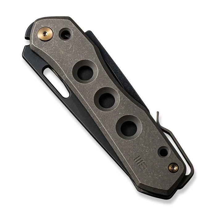 We Knife Co Ltd Vision R Superlock Bronze 6AL4V Titanium Black Stonewashed Reverse Tanto CPM 20CV - Knives.mx