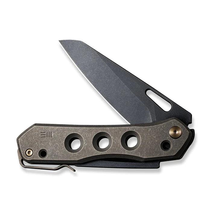 We Knife Co Ltd Vision R Superlock Bronze 6AL4V Titanium Black Stonewashed Reverse Tanto CPM 20CV - Knives.mx