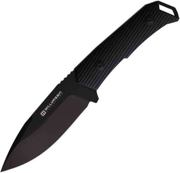 Willumsen Copenhagen Paragon Fixed Blade Blackout Sculpted G10 AUS-8 - Knives.mx