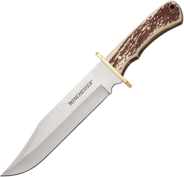 Winchester XL Imitation Stag Bowie 13.75" Satin Stainless - Knives.mx