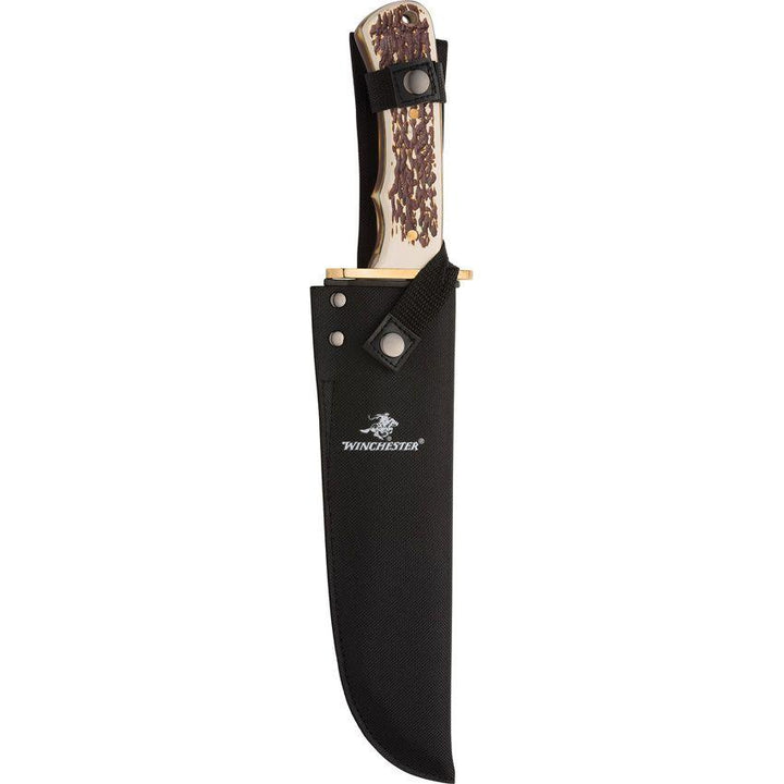 Winchester XL Imitation Stag Bowie 13.75" Satin Stainless - Knives.mx